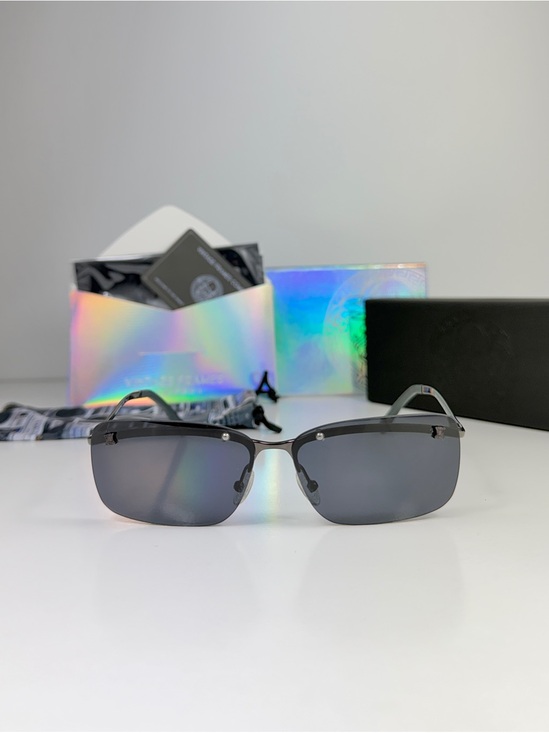 Deadstock Celine Triomphe Rimless Sunglasses SC 1007 568 Full Set Y2K Gunmetal main image 8